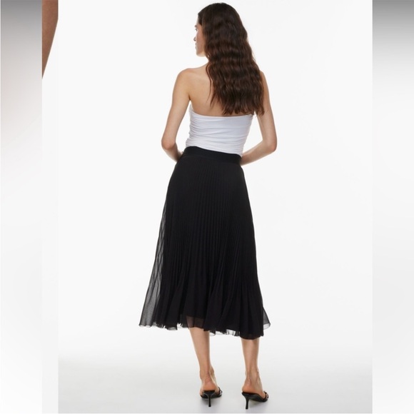 XXS WILFRED TWIRL PLEATED SKIRT BLACK - Picture 4 of 5
